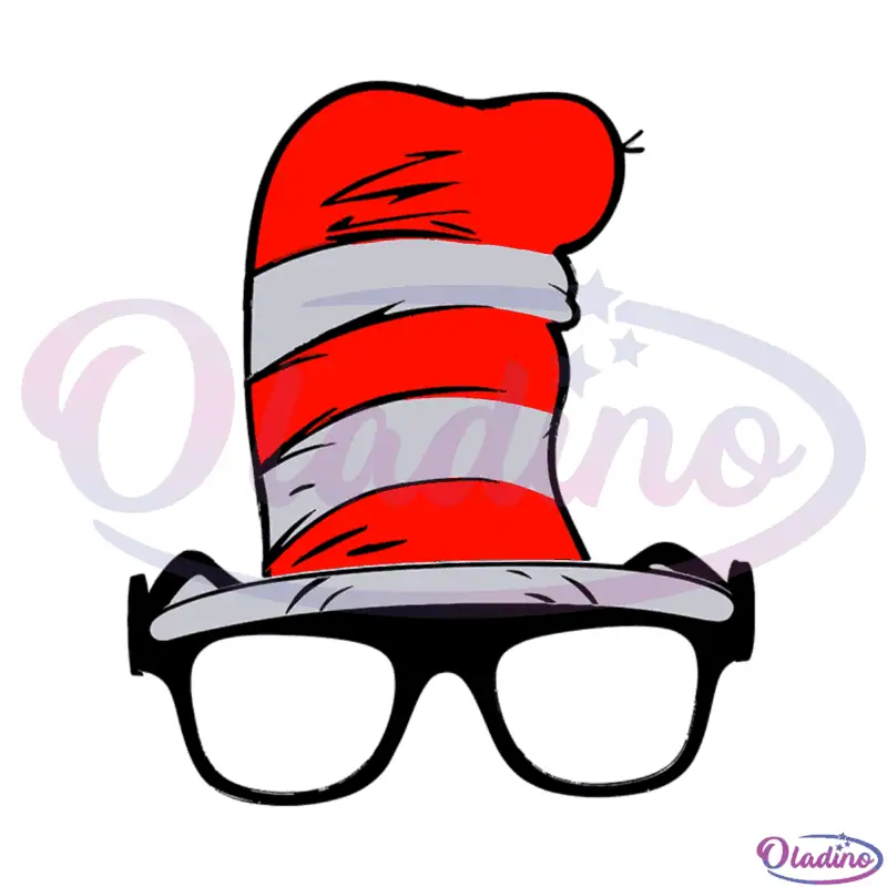 Dr Seuss Cat In The Hat And Sunglasses SVG Digital File