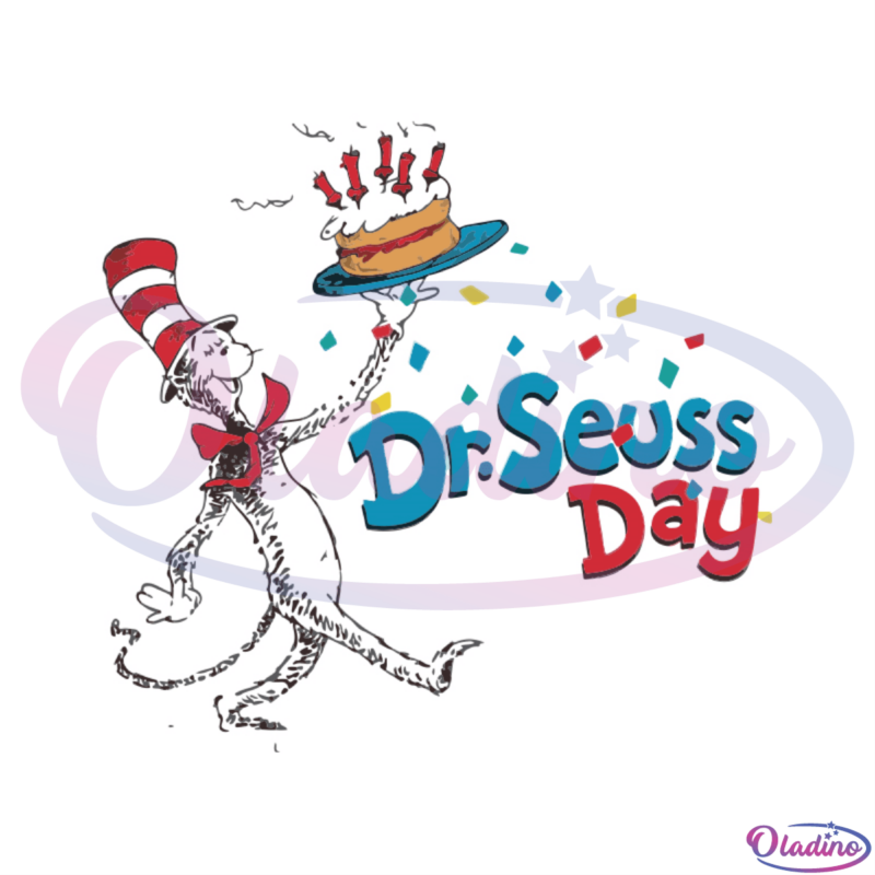 Dr. Seuss Day Birthday Cake SVG Digital File, Dr Seuss Svg