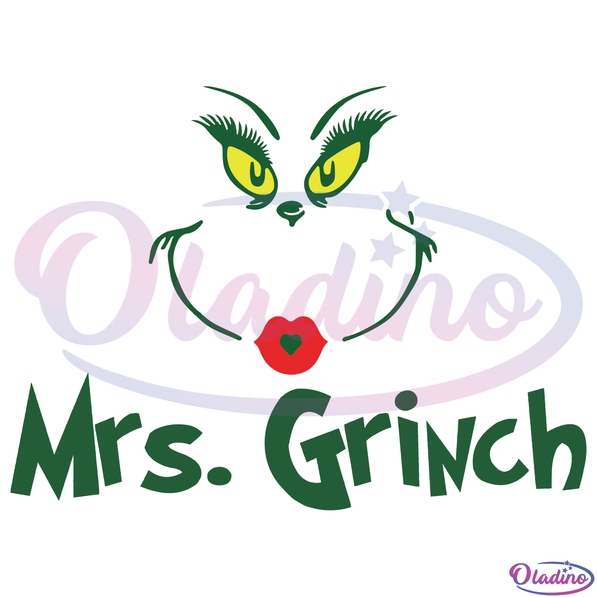 Dr Seuss Mrs Grinch SVG Digital File, Dr Seuss Svg, The Grinch Svg