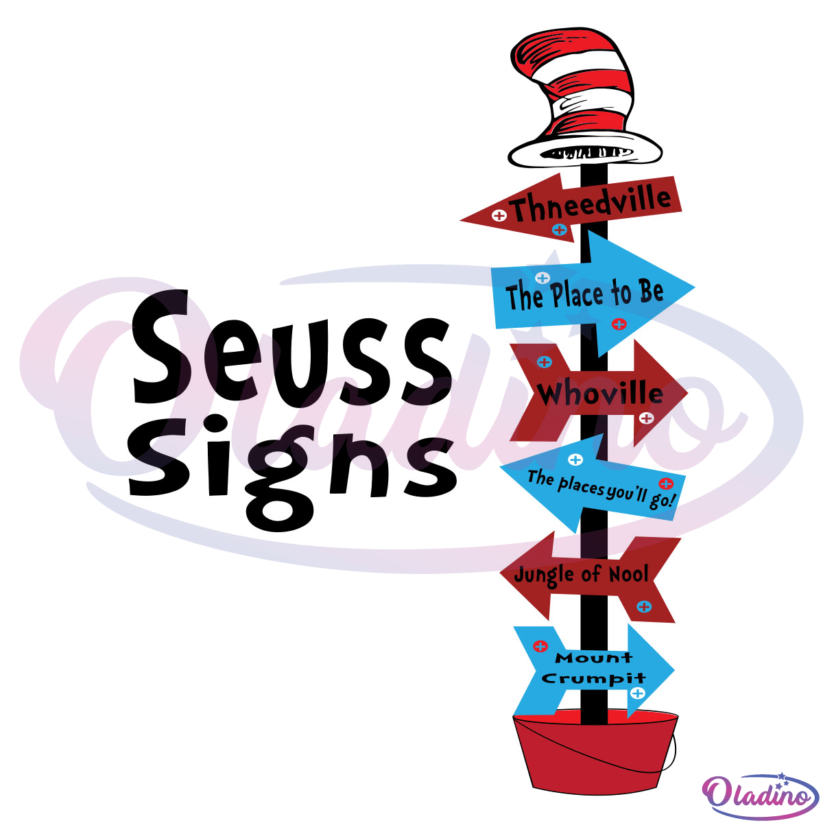 Dr Seuss Signs SVG Digital File, Dr Seuss Svg, Cat In The Hat Svg