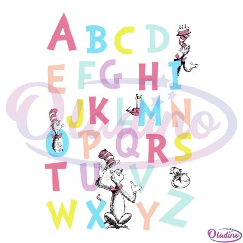 Dr seuss alphabet SVG Digital File