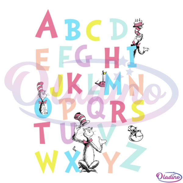 Dr seuss alphabet SVG Digital File, dr seuss svg, dr seuss gifts