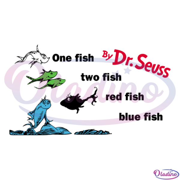 Dr seuss fish SVG Digital File, Dr Seuss Svg, Fish Svg
