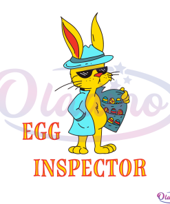Easter Bunny Egg Inspector SVG Digital File, Easter Egg Svg