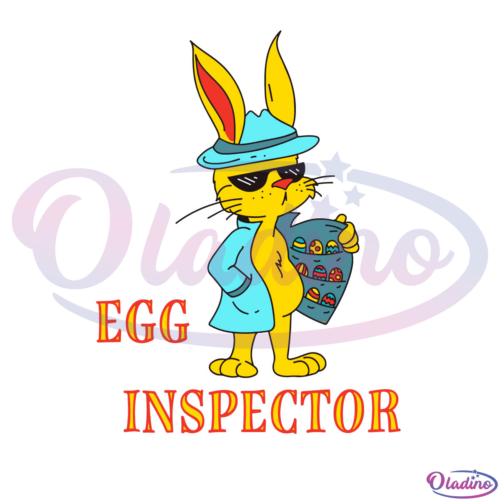 Easter Bunny Egg Inspector SVG Digital File