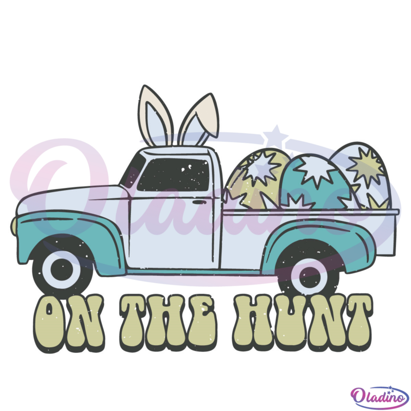 Easter Truck On The Hunt SVG Digital File