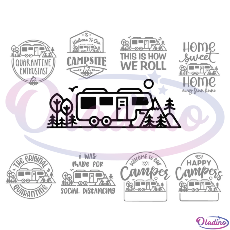 Fifth Wheel Camper SVG Bundle Digital File