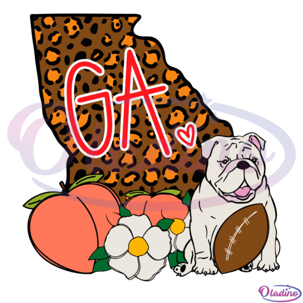 Georgia Football Peaches SVG Digital File, NCAA Georgia Bulldogs Svg