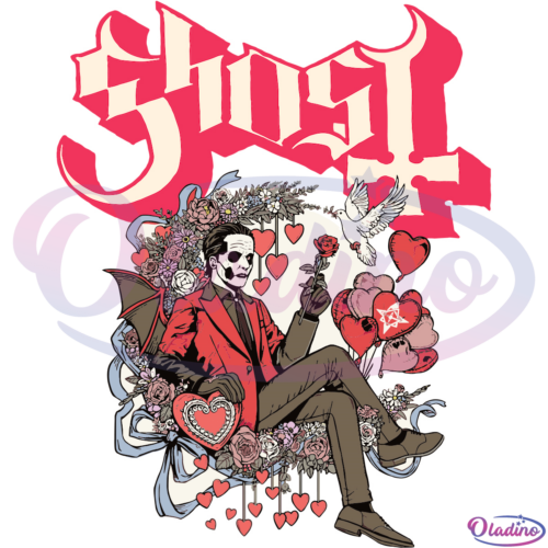 Ghost Papa Cupid Valentine's Day SVG Digital File