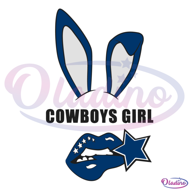 Girly Dallas Cowboys SVG Digital File, Bunny Dallas Cowboys Svg