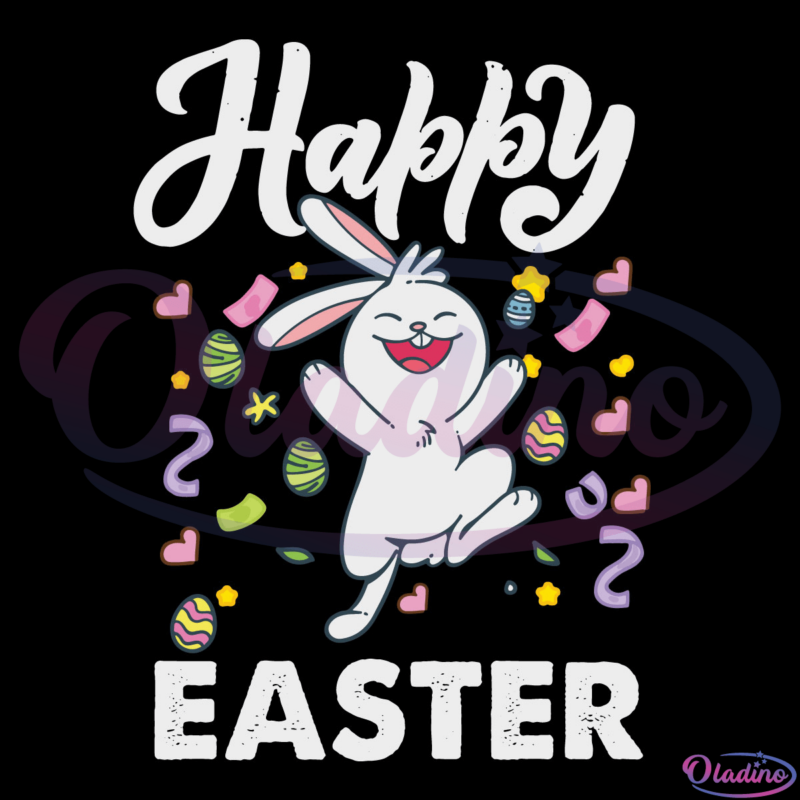 Happy Easter Bunny SVG Digital File, Easter Day Svg, Easter Truck Svg