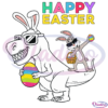 Happy Easter T Rex Dino Dabbing Rabbit SVG File, T rex Easter Svg