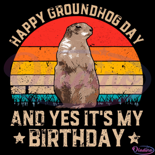 Happy Groundhog Day SVG Digital File