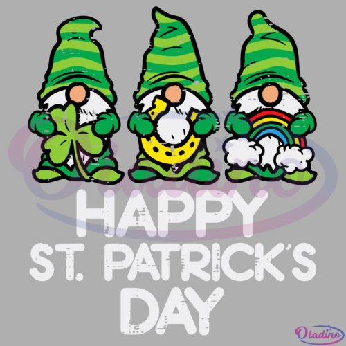 Happy St Patricks Day Gnomes SVG Digital File