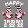 Gnome Happy Twosday 2-22-2022 SVG Digital File, Two Gnomes SVG