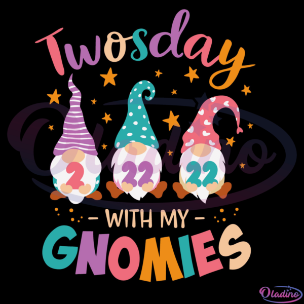 Happy Twosday With My Gnomie SVG Digital File, 2nd Grade Svg