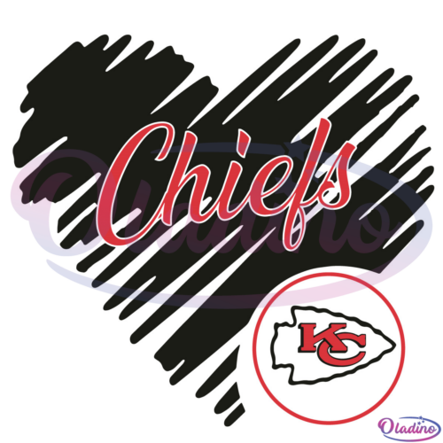 Heart Kansas City Chiefs SVG Digital File