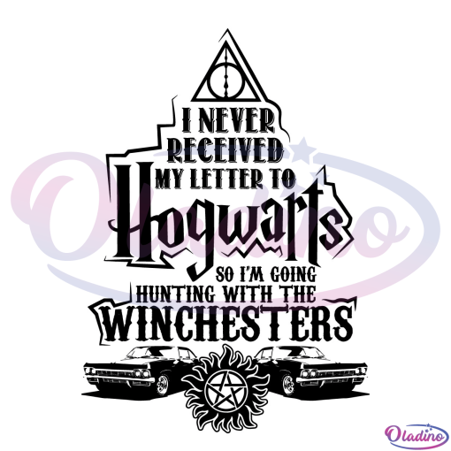 Hogwarts Winchesters Supernatural SVG Digital File, Harry Potter Svg