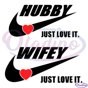 Hubby Wifey Nike Logo SVG Digital File