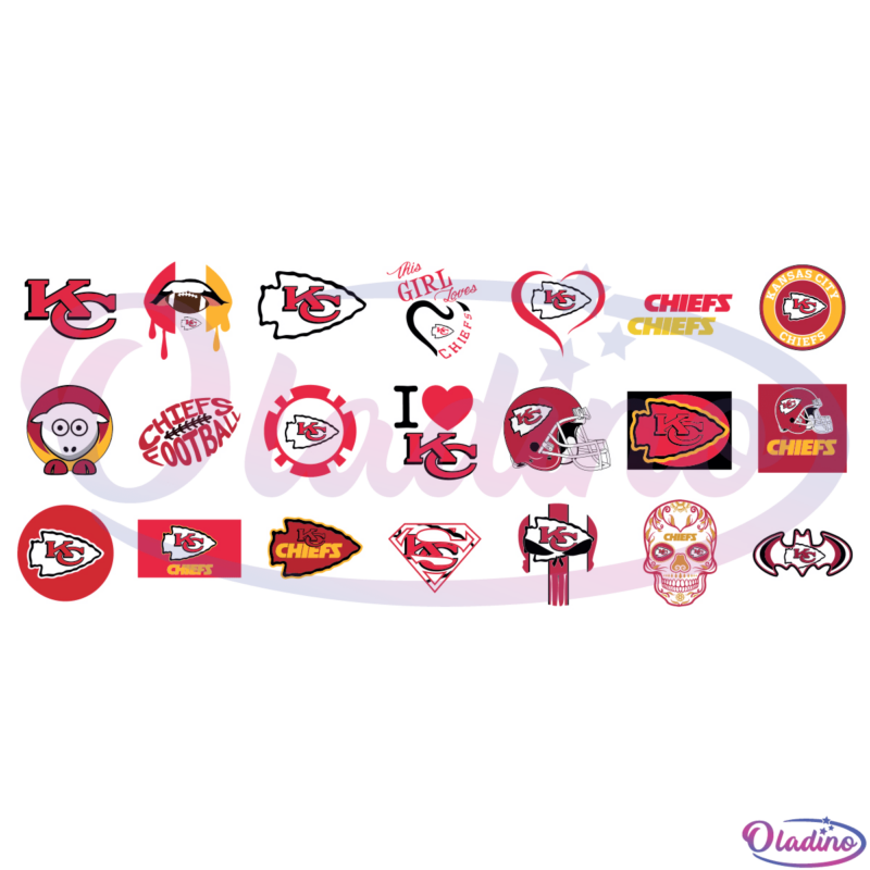 Kansas City Chiefs Logo Bundle Digtal File SVG