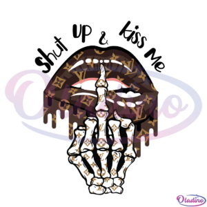 Kiss Me Skeleton Valentine Svg