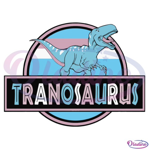 LGBT Tranosaurus T-Rex Dinosaur SVG Digital File