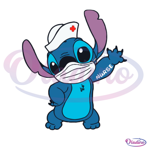 Lilo And Stitch Nurse Wear Face Mask SVG File