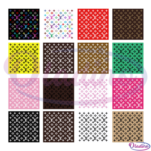 Louis Vuitton Pattern 16 Bundle Digtal File SVG