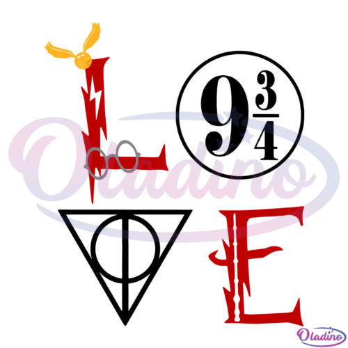 Love 9 3 4 Harry Potter SVG Digital File