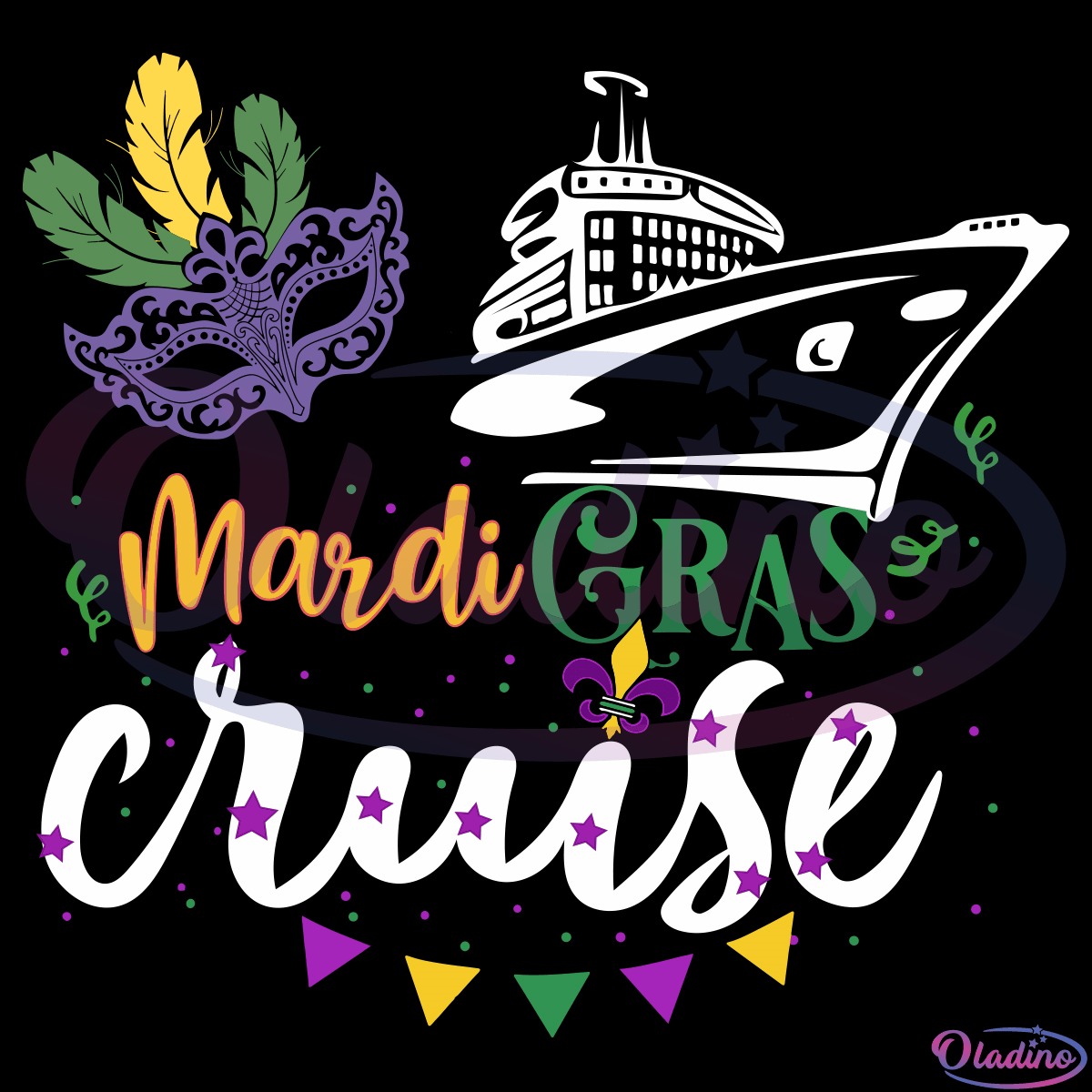 Mardi Gras Cruise Cruising Mask Cruise Ship SVG Digital File