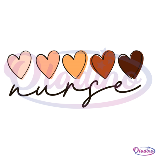 Melanin Hearts NURSE SVG Digital File