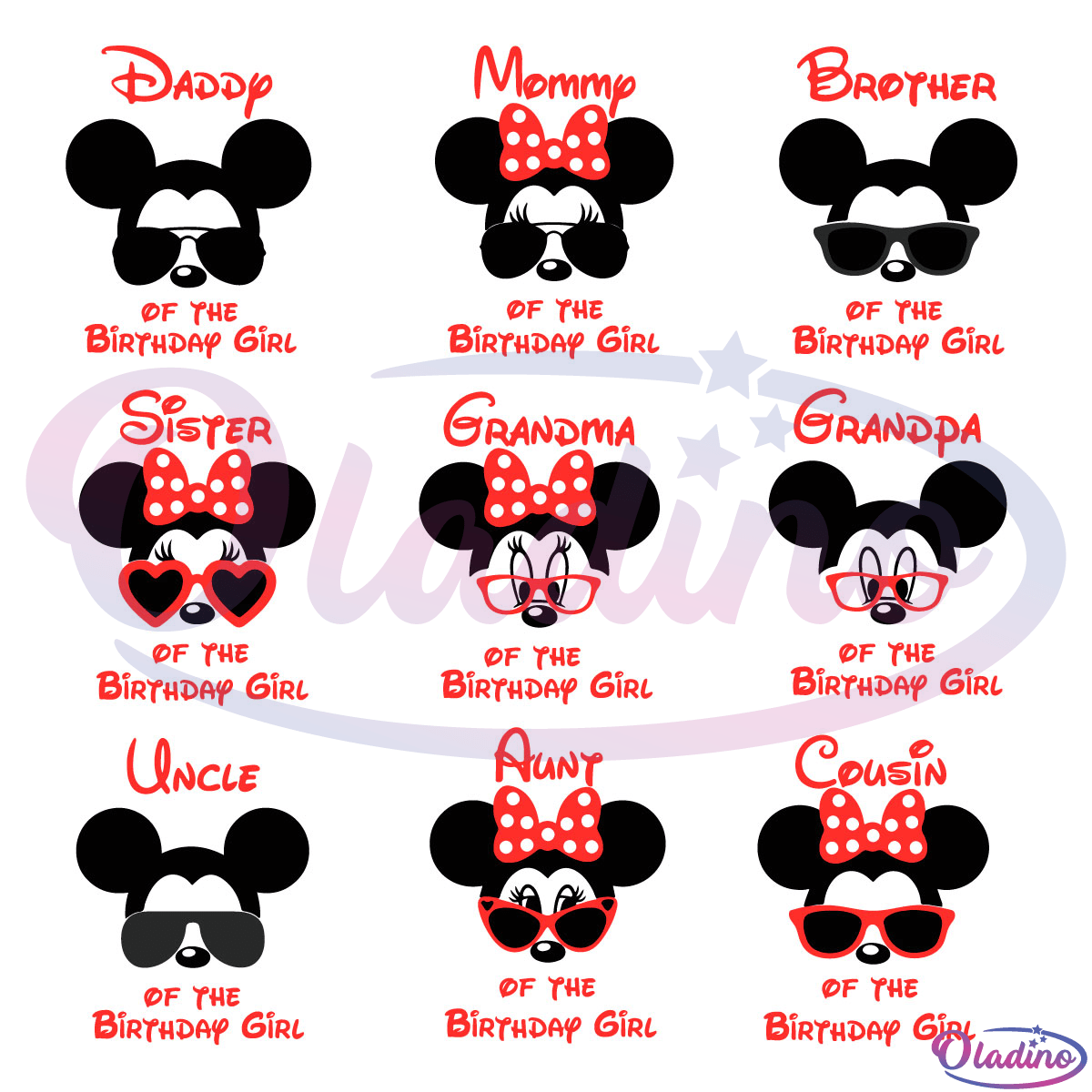 Minnie birthday girl SVG Digital File, Birthday Svg, Mouse family