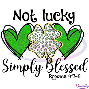 Not Lucky Just Blessed Leopard Shamrock SVG, St Patrick Day Heart