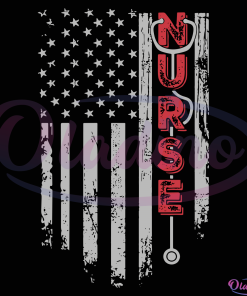 Nurse SVG Digital File, Nurse american flag Svg, USA Flag SVG