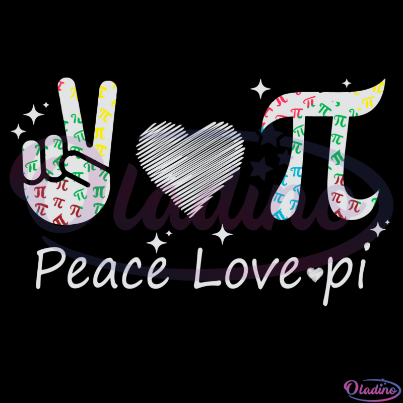 Peace Love Pi Math SVG Digital File, Love Pi Day Svg, Mathematics Svg