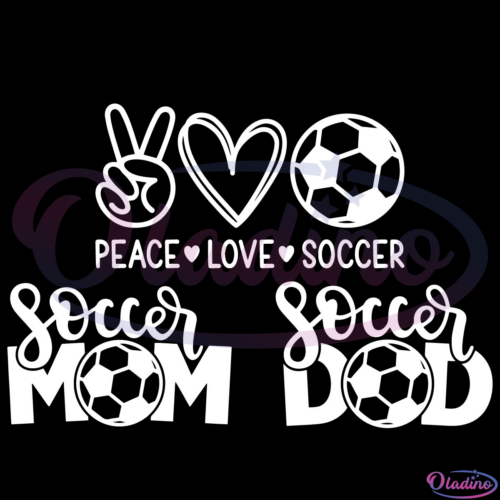 Peace Love Soccer SVG File