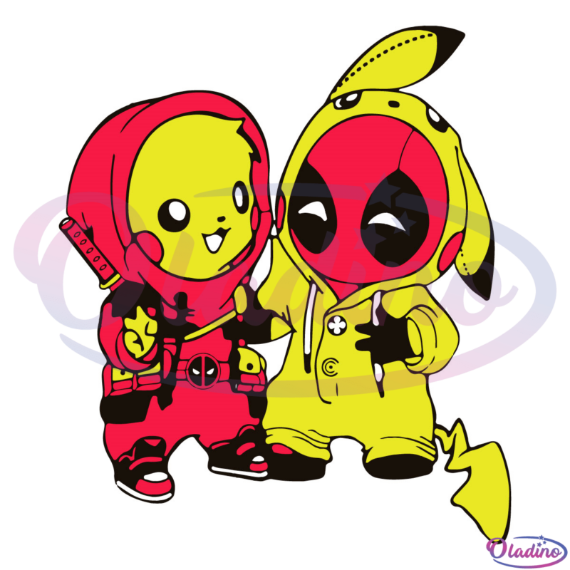 Pikachu And Deadpool SVG Digital File