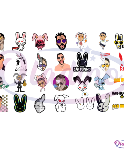Puerto Rican Rapper Bad Bunny and Rabbit SVG, Bad Bunny SVG