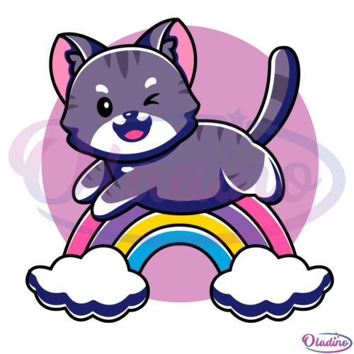 Rainbow Kitty Svg