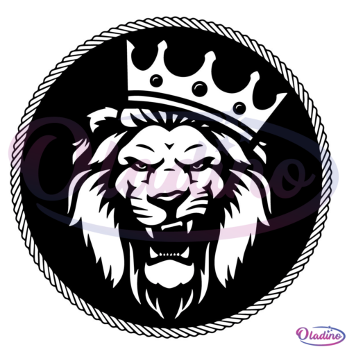 Royal Lion in Crown Svg