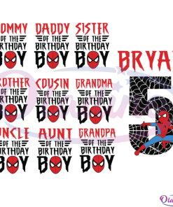 Spiderman Birthday SVG Digital File, Birthday Boy Svg