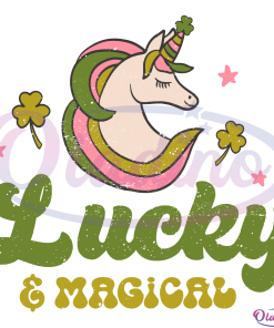 St Patricks Lucky And Magical SVG Digital File, Unicorn Svg