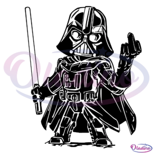 Star Wars Darth Vader With Middle Finger SVG Digital File