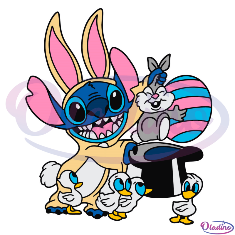 Stitch Easter Bunny SVG Digital File