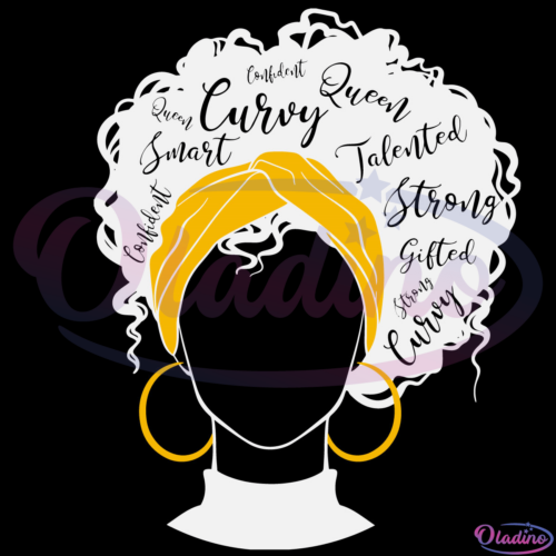 Strong Black Woman Melanin Artwork Afro Centric SVG Digital File