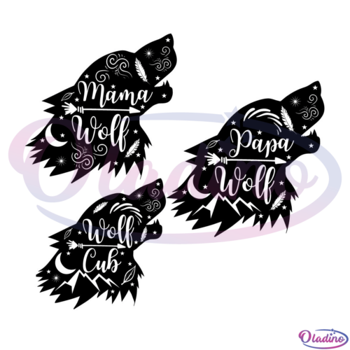 Wolf Head Bundle SVG Digital File