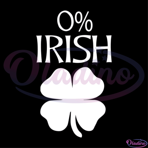 0% Irish Vintage SVG Digital File