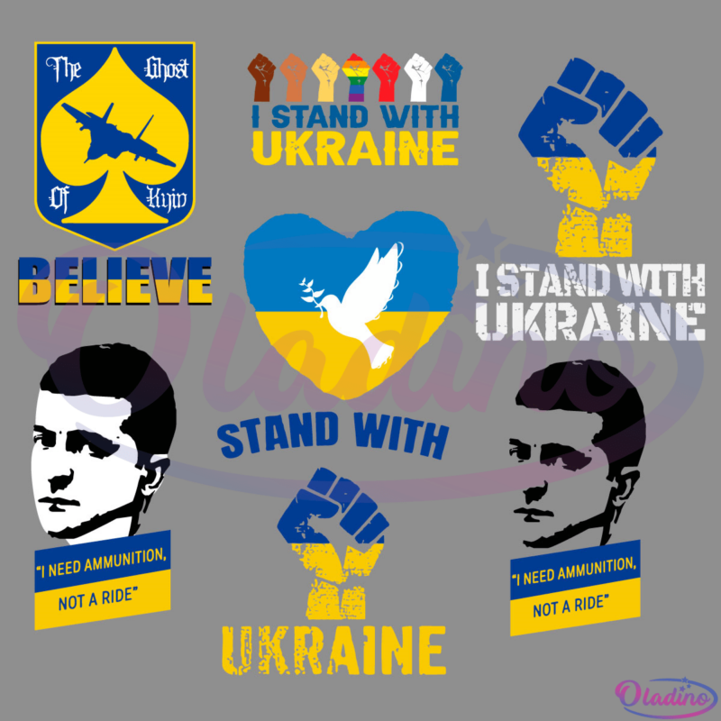 10+ DesignI Stand With Ukraine SVG Digital File, Support Ukraine Svg
