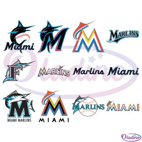 12 Layered Miami Marlins Bundle SVG Digital File