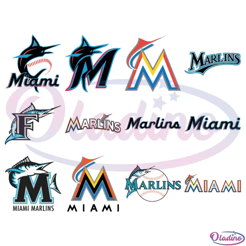 12 Layered Miami Marlins Bundle SVG Digital File